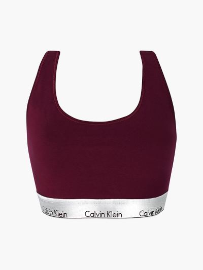 Calvin Klein Underwear HU931187 | Calvin Klein Modern Cotton Plus Size Női Bralette Titán / Bordó